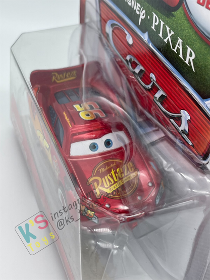 RARE DISNEY PIXAR CARS BY MATTEL - LIGHTNING MCQUEEN MIT AUFKLEBERN - BNIP