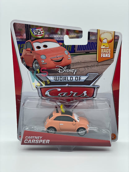 DISNEY PIXAR CARS 1:55 BY MATTEL, "CARTNEY CARSPER" RACE FANS SERIES - BNIP