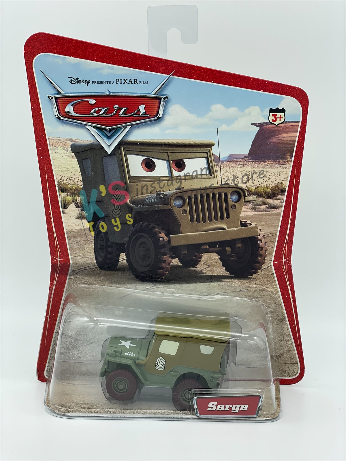 DISNEY PIXAR CARS 1:55 BY MATTEL, SARGE - FIRST RELEASED CARS SERIES - BNIP