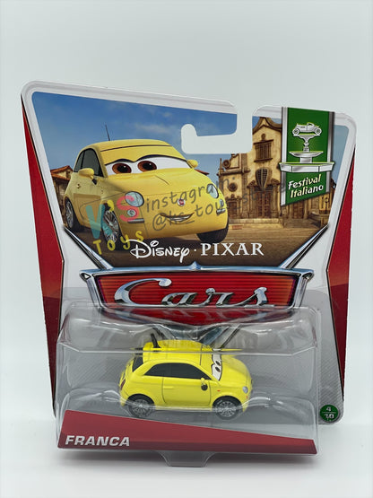 DISNEY PIXAR CARS 1:55 BY MATTEL, FRANCA - FESTIVAL ITALIANO SERIES - BNIP