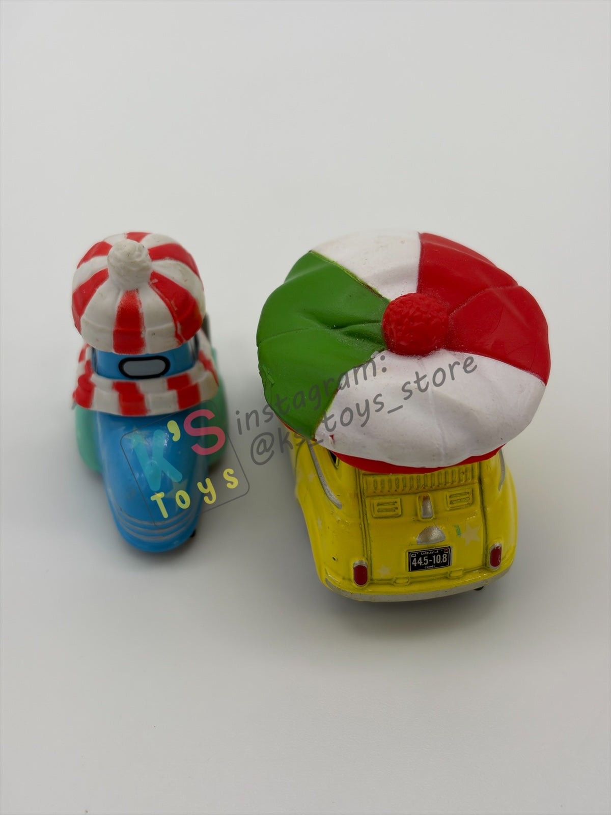 PRE-OWNED / LOOSE DISNEY PIXAR CARS - "CHRISTMAS LUIGI AND GUIDO" - MATER SAVES CHRISTMAS - GOOD CONDITION