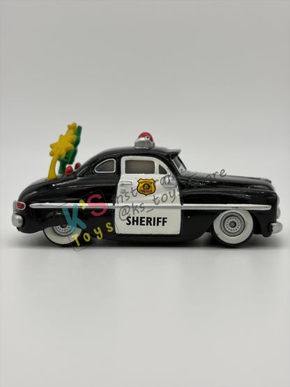 PRE-OWNED / LOOSE DISNEY PIXAR CARS - "SHERIFF, CHRISTMAS" MATER SAVES CHRISTMAS - NEAR MINT CONDITION