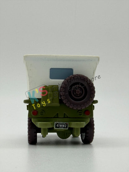 PRE-OWNED / LOOSE DISNEY PIXAR CARS - "SARGE WITH ROOF LIGHTS" - MATER SAVES CHRISTMAS - GOOD CONDITION