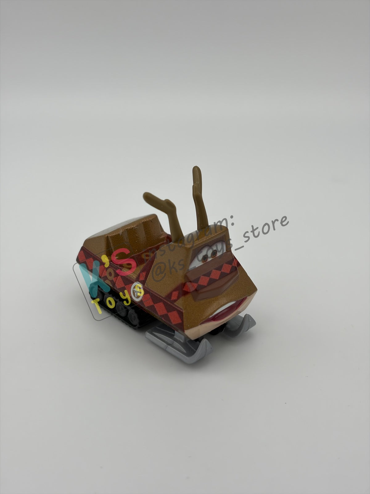 PRE-OWNED / LOOSE DISNEY PIXAR CARS - "SNOWMOBILE" - MATER SAVES CHRISTMAS - NEAR MINT CONDITION