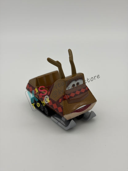 PRE-OWNED / LOOSE DISNEY PIXAR CARS - "SNOWMOBILE" - MATER SAVES CHRISTMAS - NEAR MINT CONDITION