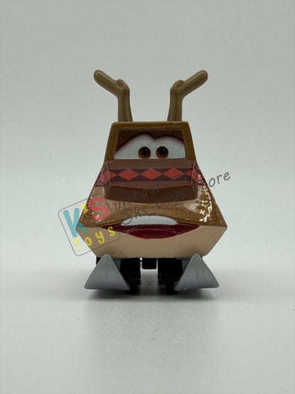 PRE-OWNED / LOOSE DISNEY PIXAR CARS - "SNOWMOBILE" - MATER SAVES CHRISTMAS - NEAR MINT CONDITION