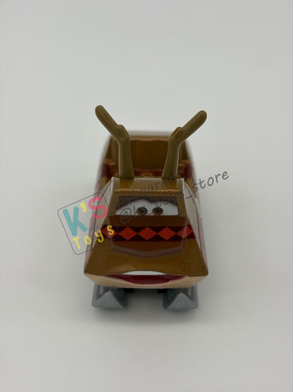 PRE-OWNED / LOOSE DISNEY PIXAR CARS - "SNOWMOBILE" - MATER SAVES CHRISTMAS - NEAR MINT CONDITION