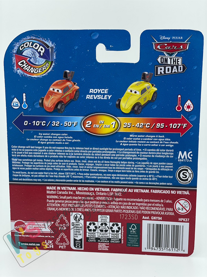 COLOR CHANGERS Disney Pixar Cars by MATTEL, ROYCE REVSLEY - 2023 NEW RELEASE - BNIP