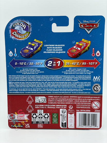 COLOR CHANGERS Disney Pixar Cars by MATTEL, RACE AND RESCUE LIGHTNING MCQUEEN (NAVY BLUE / REED) - 2025 NEW RELEASE - BNIP