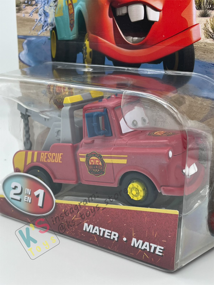 COLOR CHANGERS Disney Pixar Cars by MATTEL, RACE AND RESCUE MATER (LIGHT BLUE / MAROON RED) - 2025 NEW RELEASE - BNIP