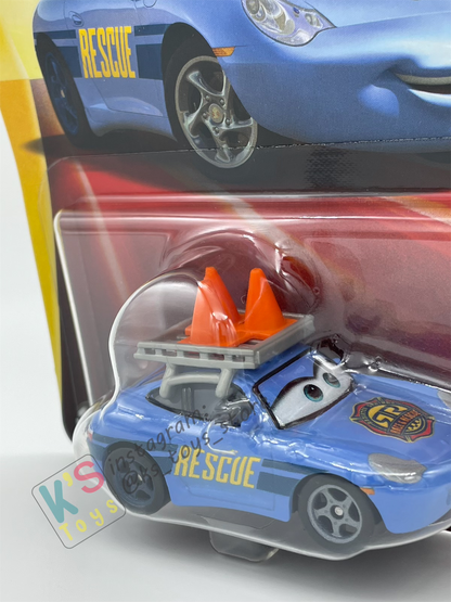 DISNEY PIXAR CARS BY MATTEL - "RACE AND RESCUE SALLY" 2025 NEW RELEASE RACE & RESCUE SERIES - BNIP