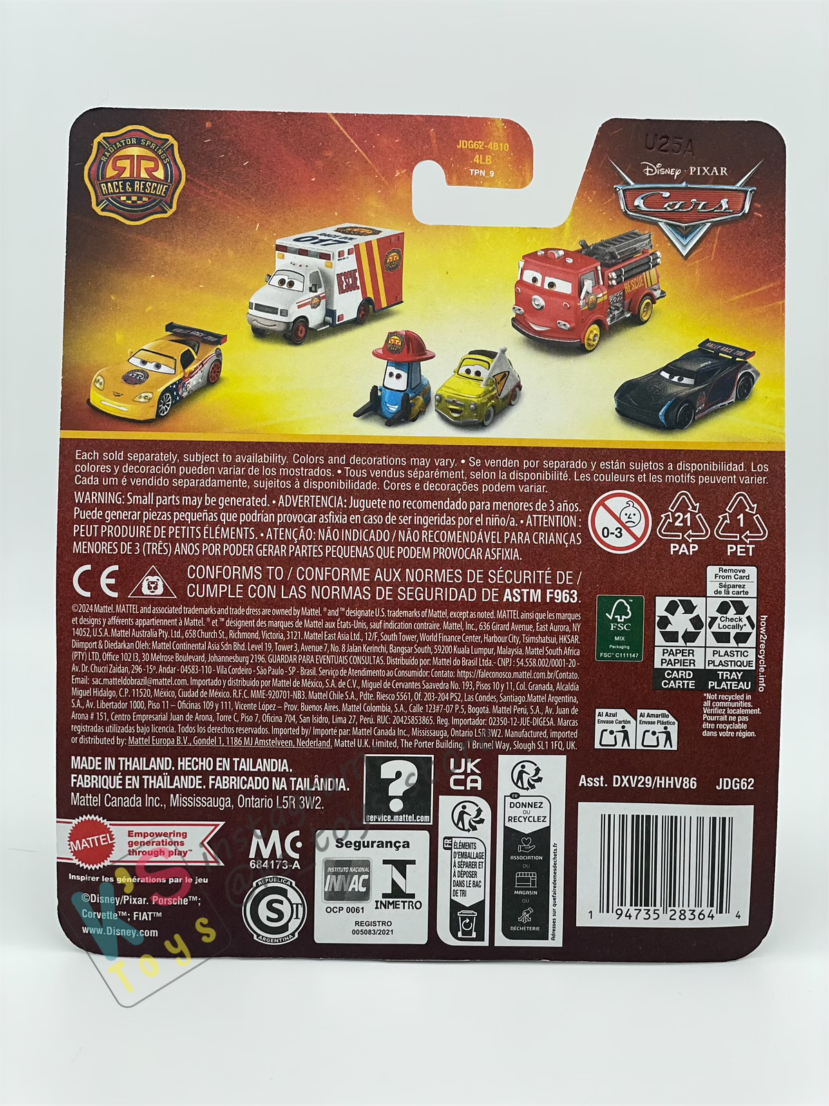DISNEY PIXAR CARS BY MATTEL - "RACE AND RESCUE SALLY" 2025 NEW RELEASE RACE & RESCUE SERIES - BNIP