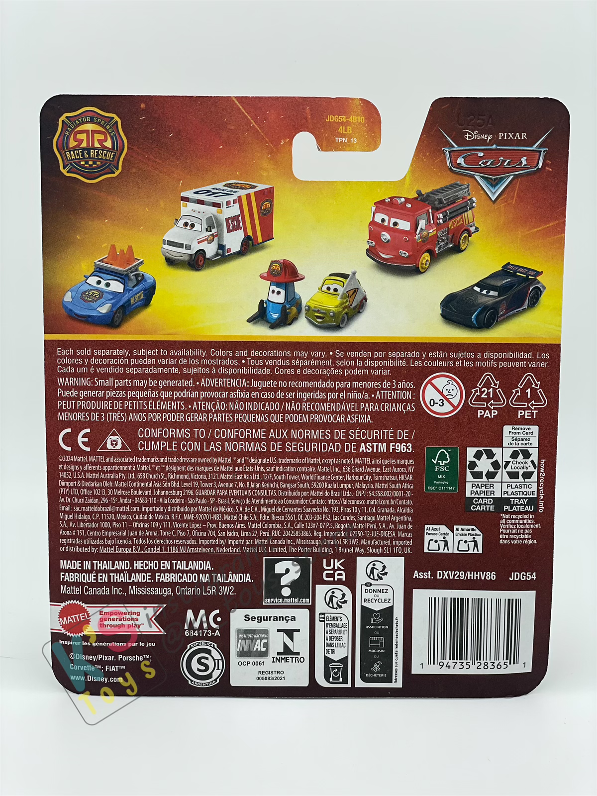 DISNEY PIXAR CARS BY MATTEL - "RALLY RACE 200 JEFF GORVETTE" 2025 NEW RELEASE RACE & RESCUE SERIES - BNIP