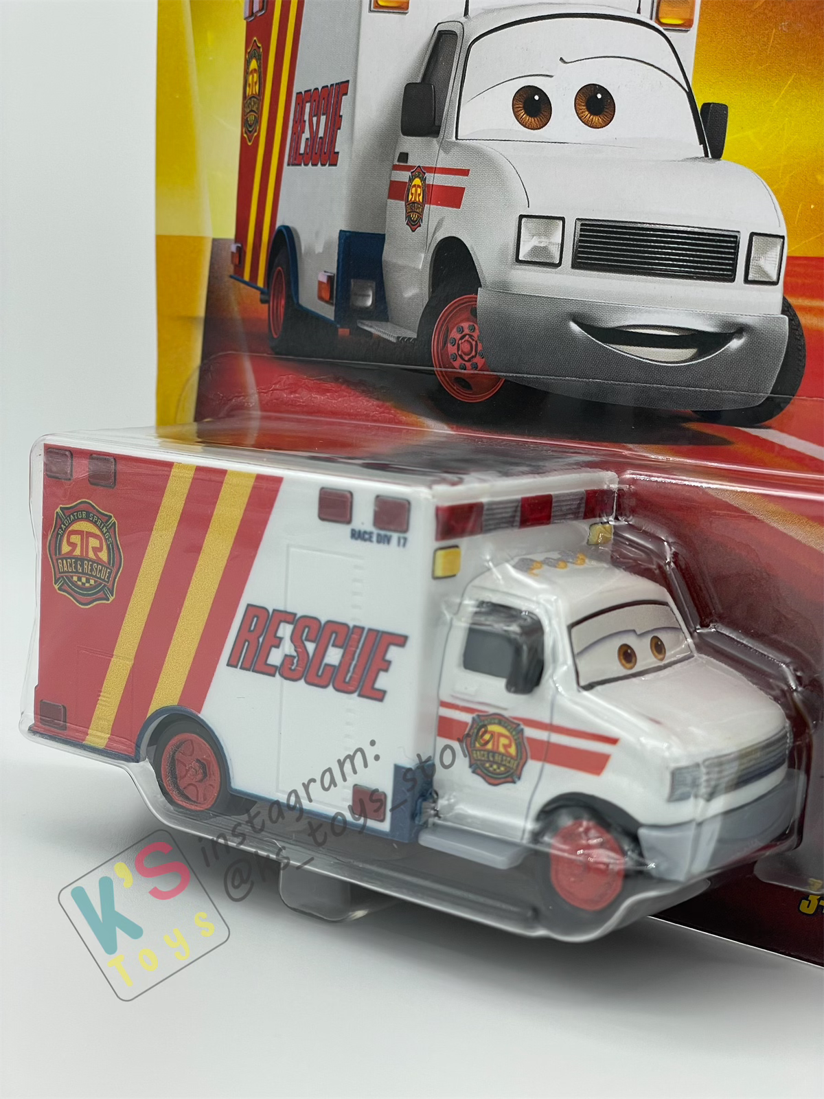 DISNEY PIXAR CARS BY MATTEL - "MORGAN MARTINS RACE AND RESCUE" 2025 NEW RELEASE RACE & RESCUE SERIES - BNIP