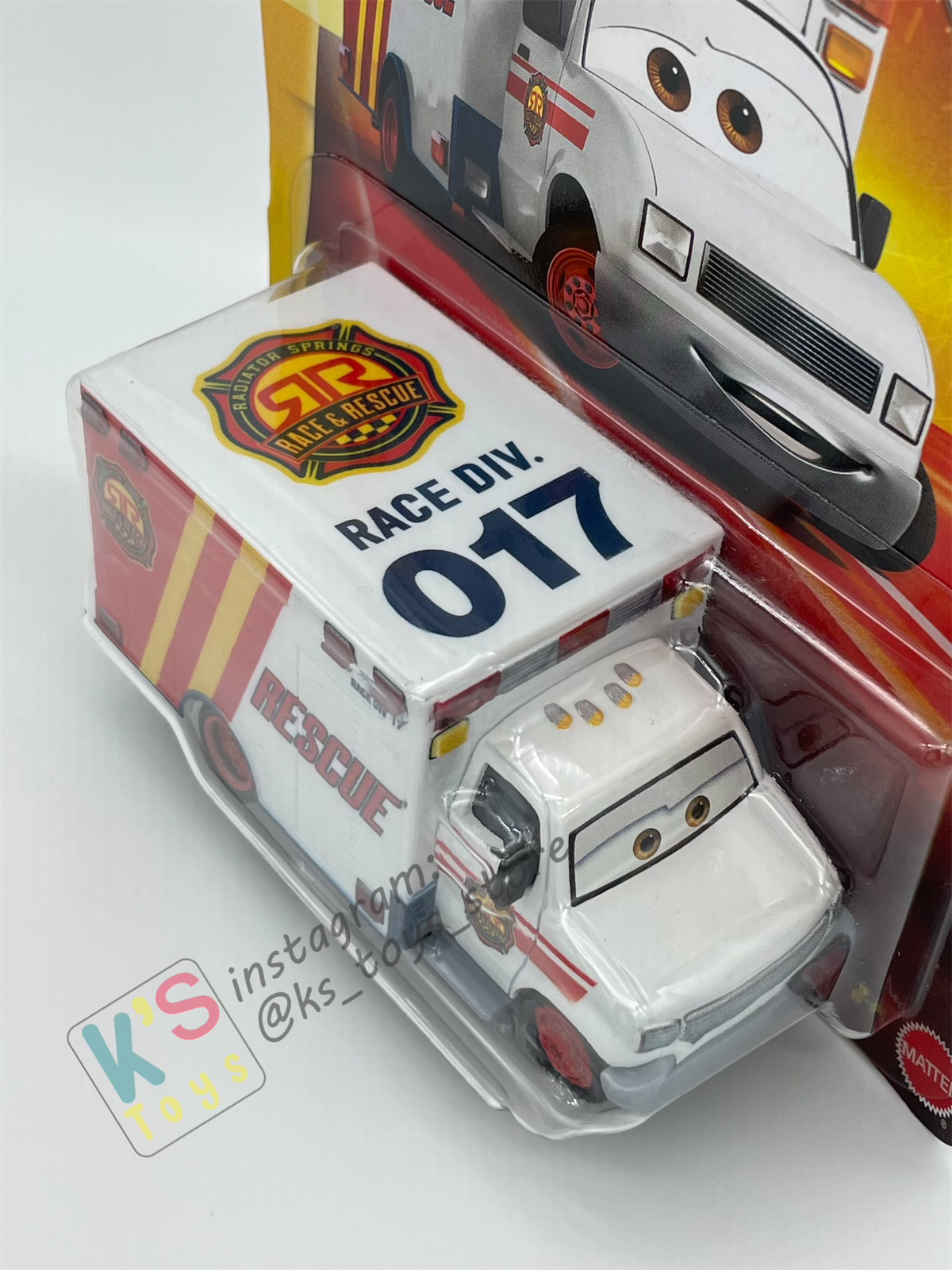 DISNEY PIXAR CARS BY MATTEL - "MORGAN MARTINS RACE AND RESCUE" 2025 NEW RELEASE RACE & RESCUE SERIES - BNIP