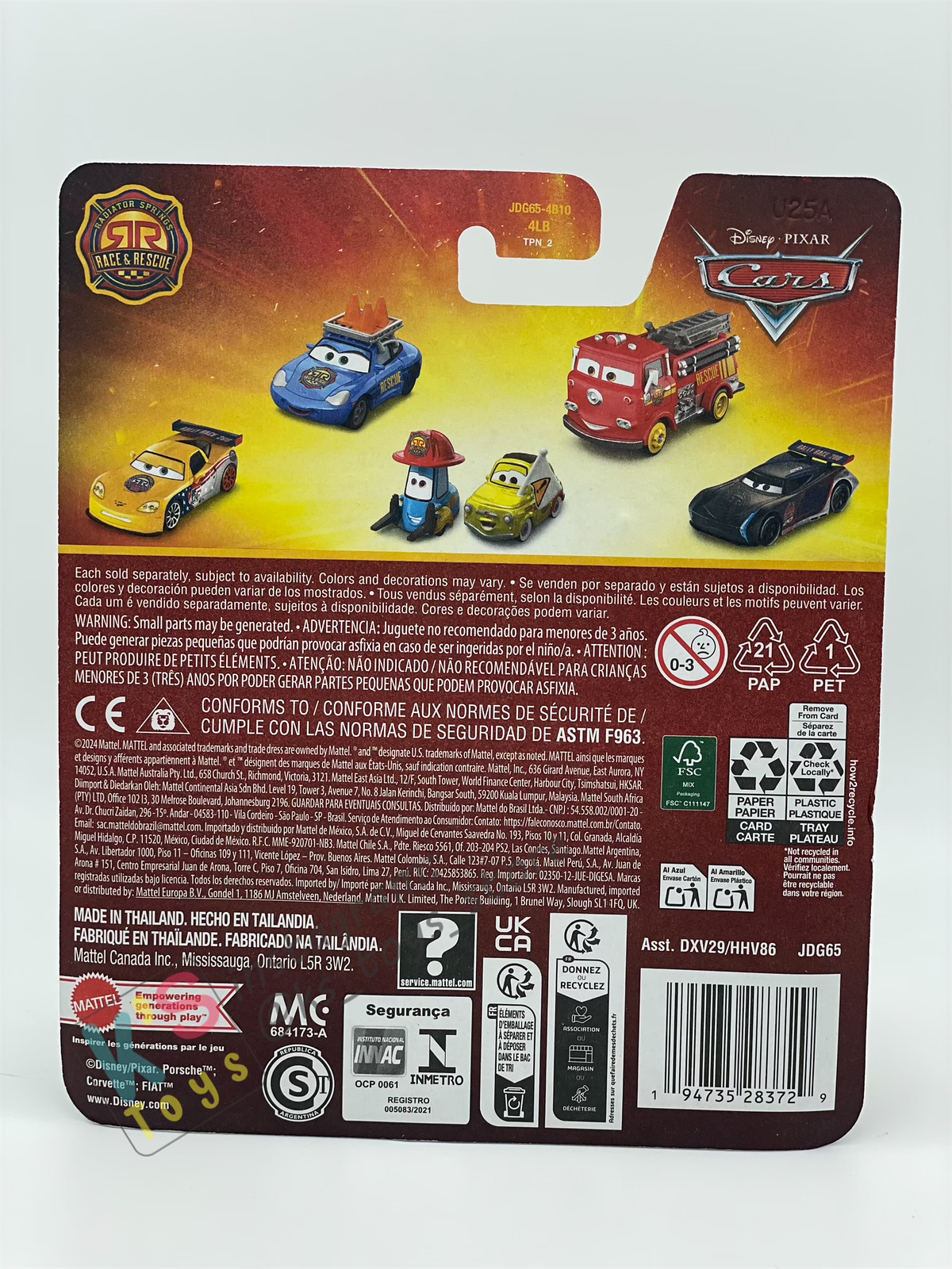 DISNEY PIXAR CARS BY MATTEL - "MORGAN MARTINS RACE AND RESCUE" 2025 NEW RELEASE RACE & RESCUE SERIES - BNIP