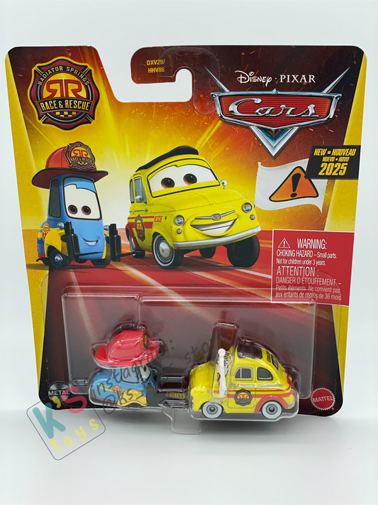 DISNEY PIXAR CARS BY MATTEL - "RACE AND RESCUE LUIGI & GUIDO" 2025 NEW RELEASE RACE & RESCUE SERIES - BNIP