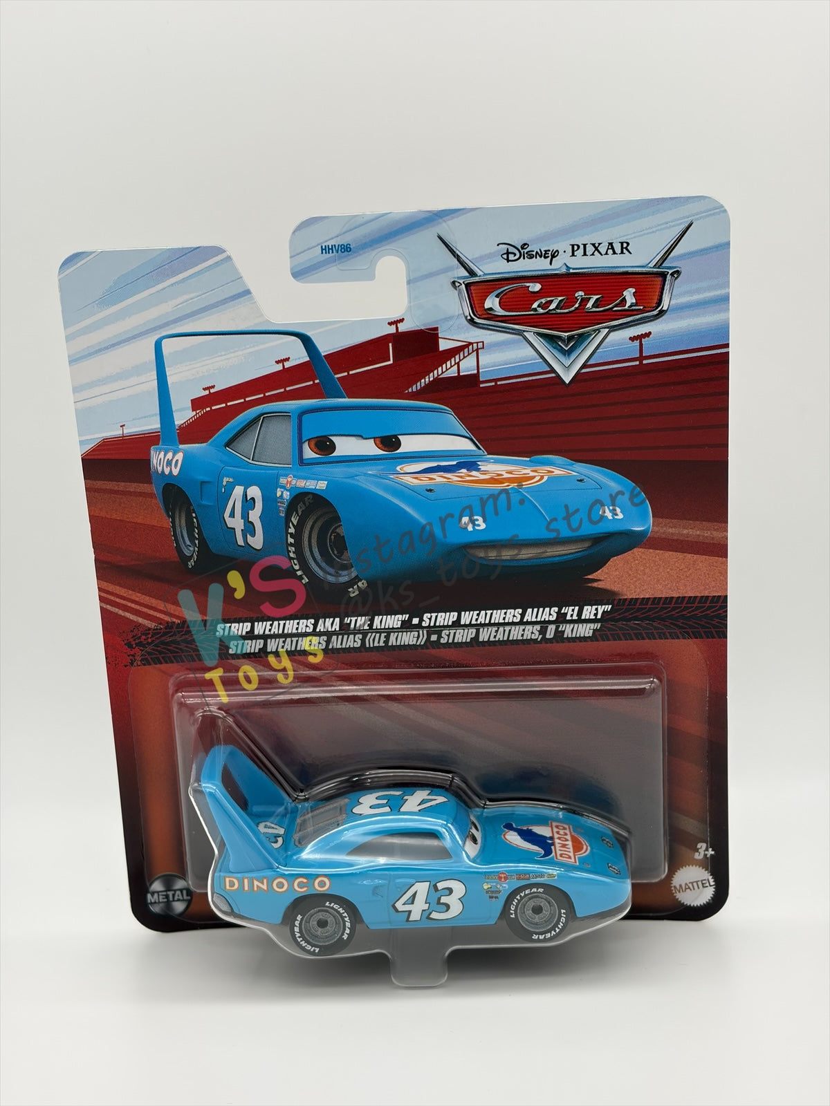DISNEY PIXAR CARS 1:55 BY MATTEL - "STRIP WEATHERS AKA THE KING" CARS - 2023 RE-RELEASED - BNIP