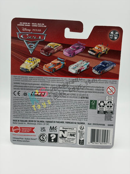 DISNEY PIXAR CARS 1:55 BY MATTEL - "NOAH GOCEK" CARS 3 - 2023 RE-RELEASED - BNIP