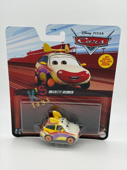 DISNEY PIXAR CARS 1:55 BY MATTEL, "ROADETTE MARKER" - 2024 RE-RELEASED VERSION - BNIP