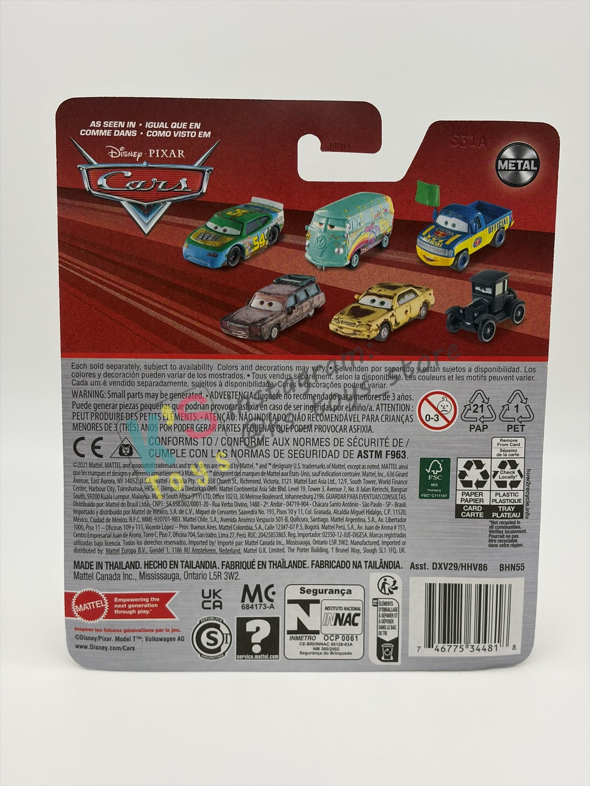 DISNEY PIXAR CARS 1:55 BY MATTEL, "TODD PIZZA PLANET" - 2023 RE-RELEASED VERSION - BNIP