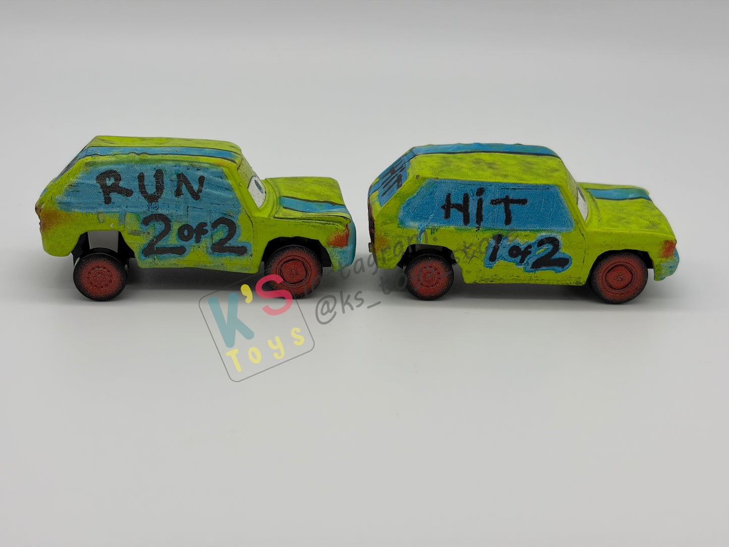 PRE-OWNED / LOOSE DISNEY PIXAR CARS BY MATTEL - "HIT AND RUN" THUNDER HOLLOWS SERIES - IN GOOD CONDITION