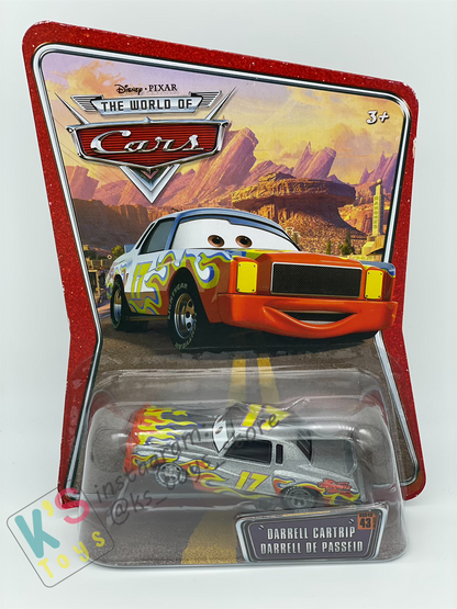 DISNEY PIXAR CARS 1:55 BY MATTEL, DARRELL CARTRIP #43 - THE WORLD OF CARS - BNIP