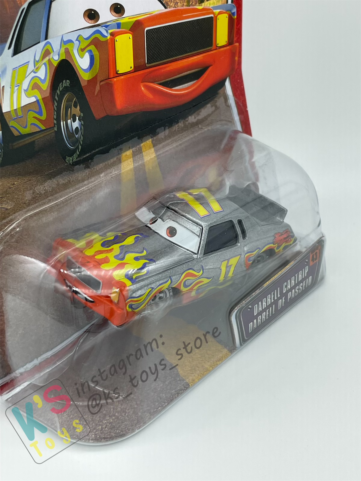 DISNEY PIXAR CARS 1:55 BY MATTEL, DARRELL CARTRIP #43 - THE WORLD OF CARS - BNIP