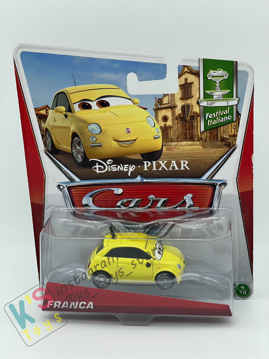 DISNEY PIXAR CARS BY MATTEL, FRANCA - FESTIVAL ITALIANO SERIES - BNIP