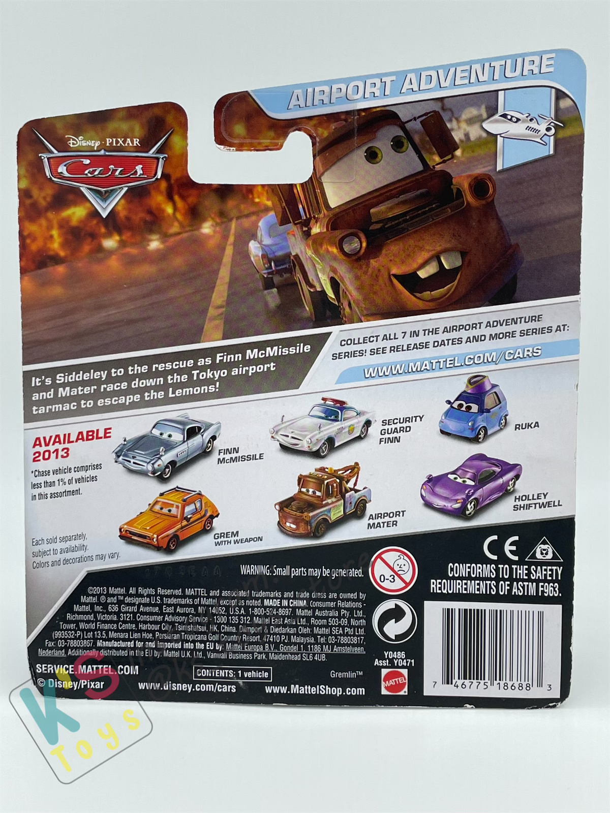 DISNEY PIXAR CARS BY MATTEL, RUKA - AIRPORT ADVENTURE SERIES - BNIP
