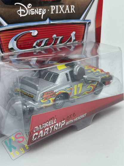 DISNEY PIXAR CARS BY MATTEL, DARRELL CARTRIP WITH HEADSET - WGP SERIES - BNIP