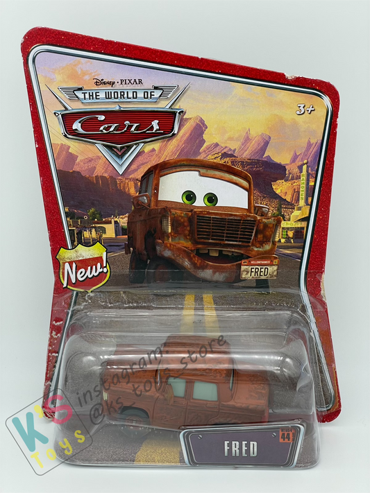 DISNEY PIXAR CARS 1:55 BY MATTEL, FRED - THE WORLD OF CARS SERIES - BNIP