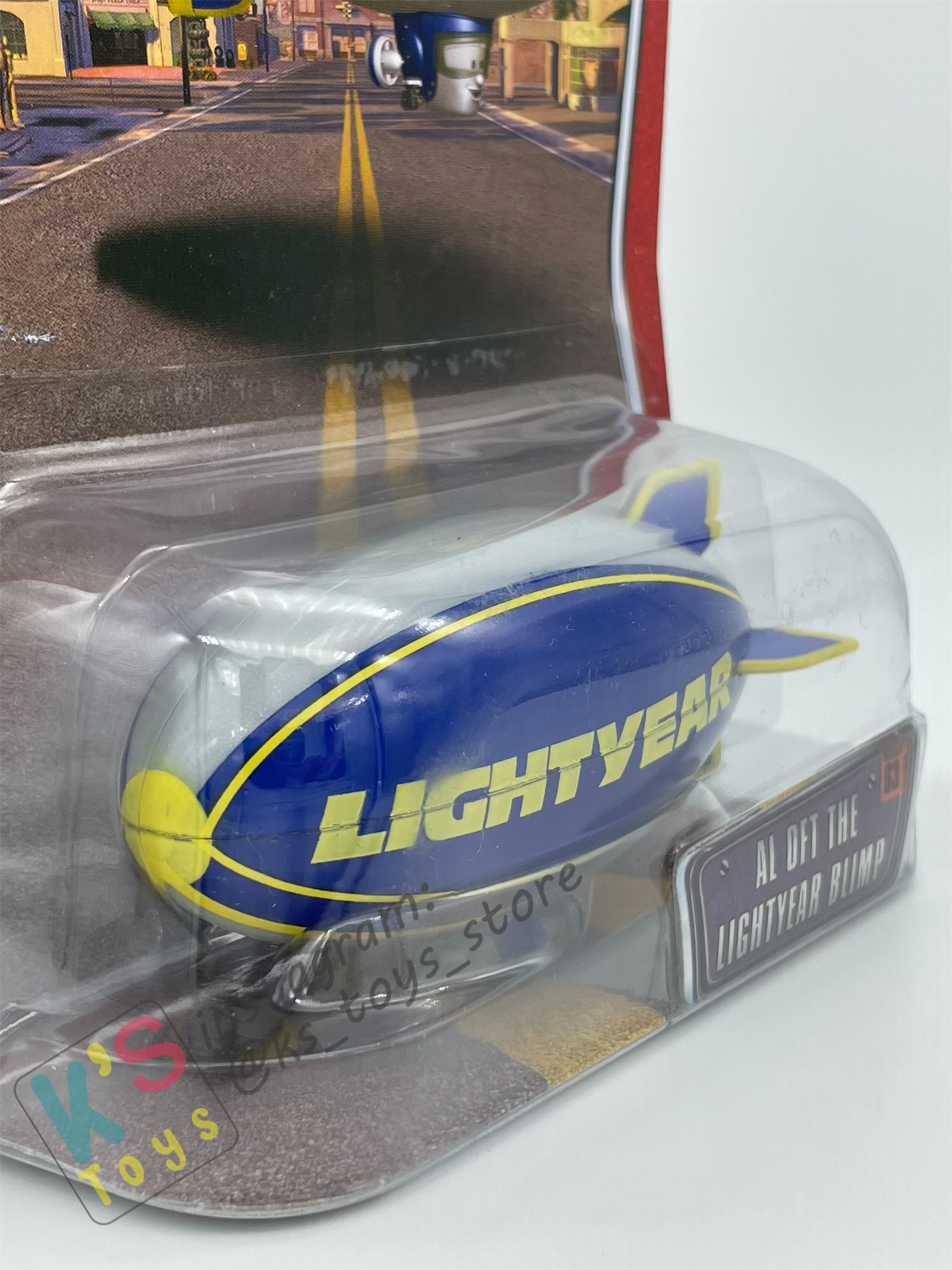 DISNEY PIXAR CARS 1:55 BY MATTEL, AL OFT THE LIGHTYEAR BLIMP (TINY VERSION) - THE WORLD OF CARS SERIES - BNIP