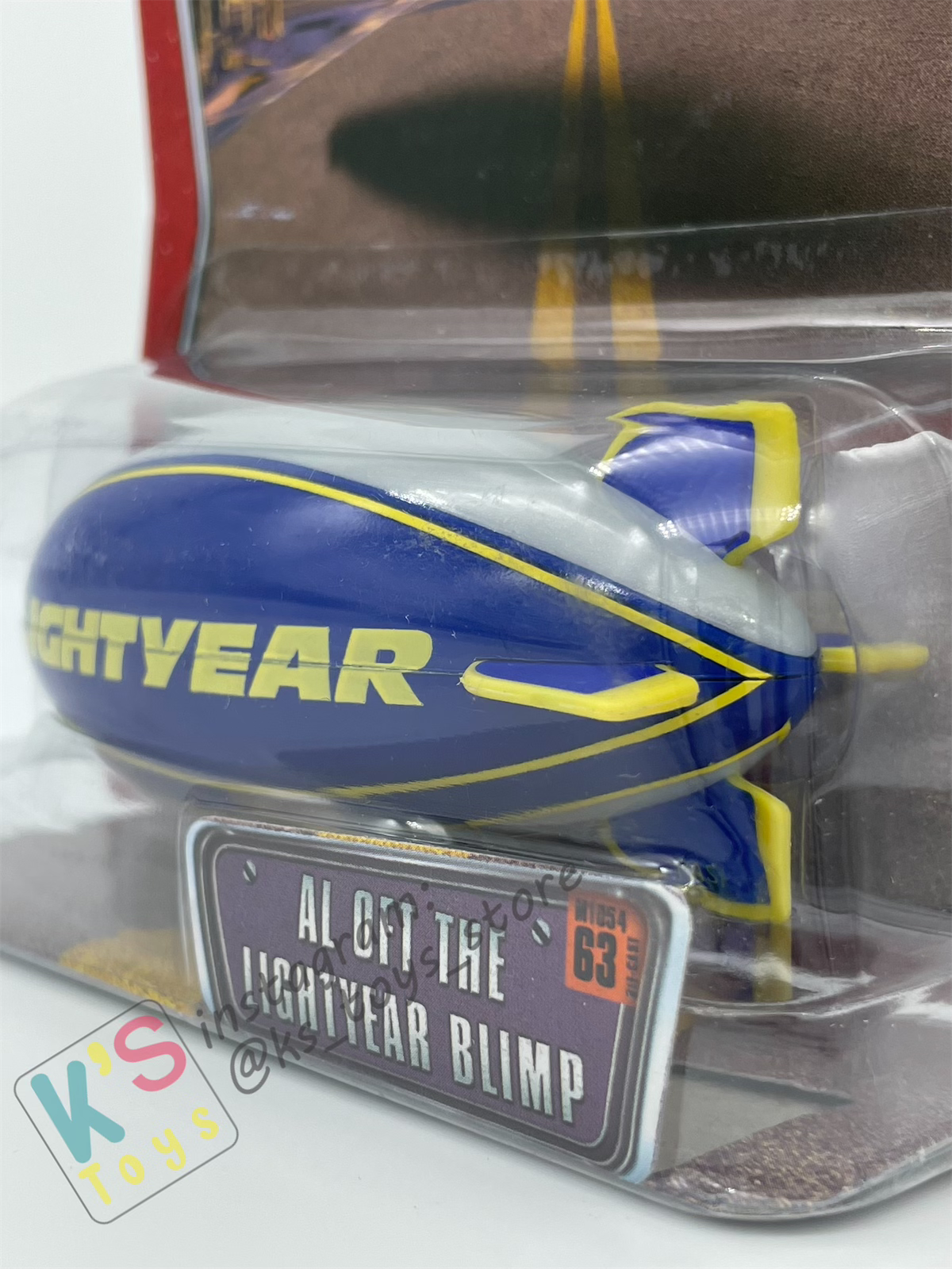 DISNEY PIXAR CARS 1:55 BY MATTEL, AL OFT THE LIGHTYEAR BLIMP (TINY VERSION) - THE WORLD OF CARS SERIES - BNIP