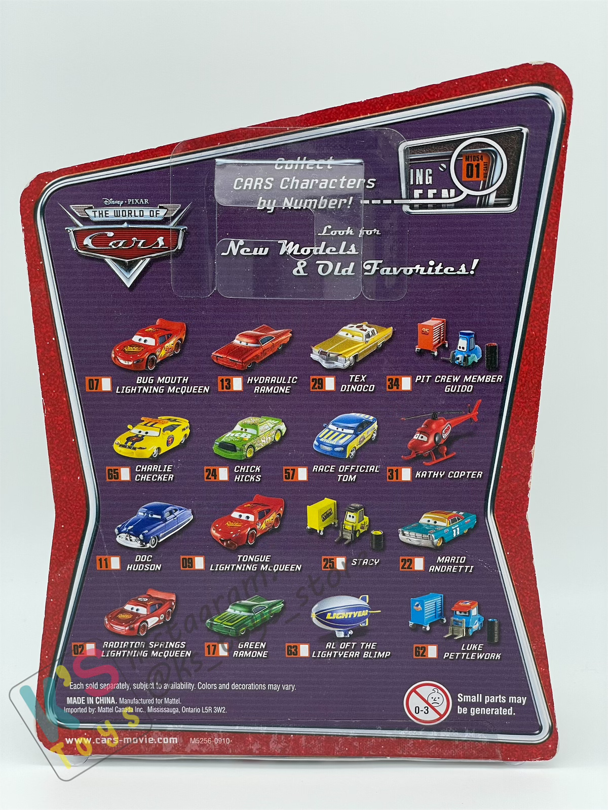 DISNEY PIXAR CARS 1:55 BY MATTEL, AL OFT THE LIGHTYEAR BLIMP (TINY VERSION) - THE WORLD OF CARS SERIES - BNIP