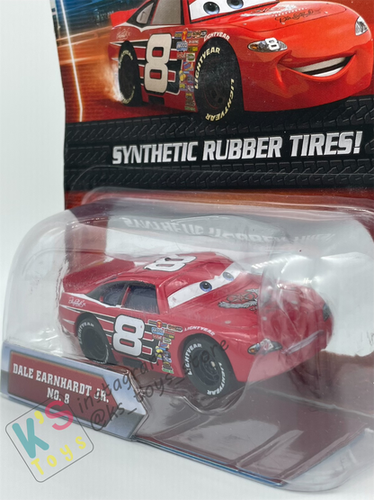 DISNEY PIXAR CARS 1:55 BY MATTEL, DALE EARNHARDT JR. NO. 8 - SYNTHETIC RUBBER TIRES SERIES - BNIP