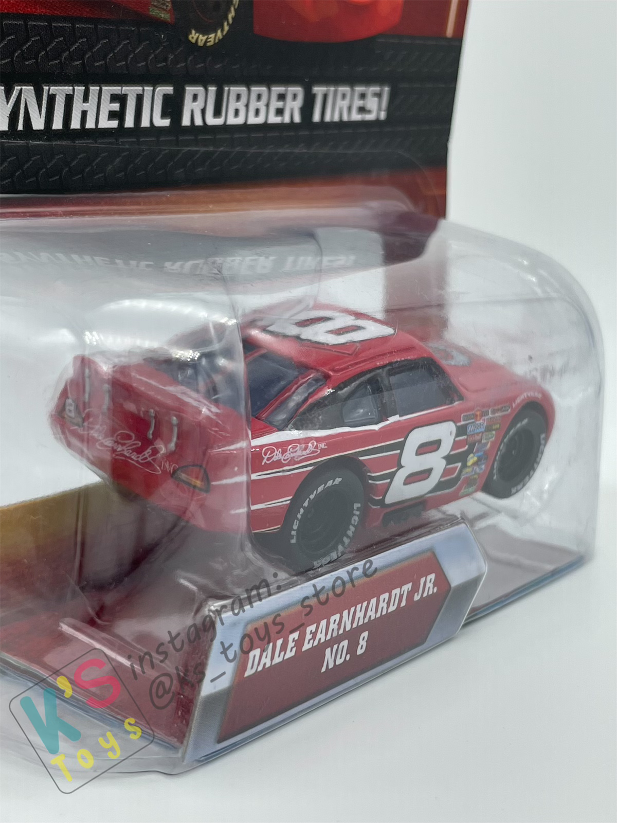 DISNEY PIXAR CARS 1:55 BY MATTEL, DALE EARNHARDT JR. NO. 8 - SYNTHETIC RUBBER TIRES SERIES - BNIP