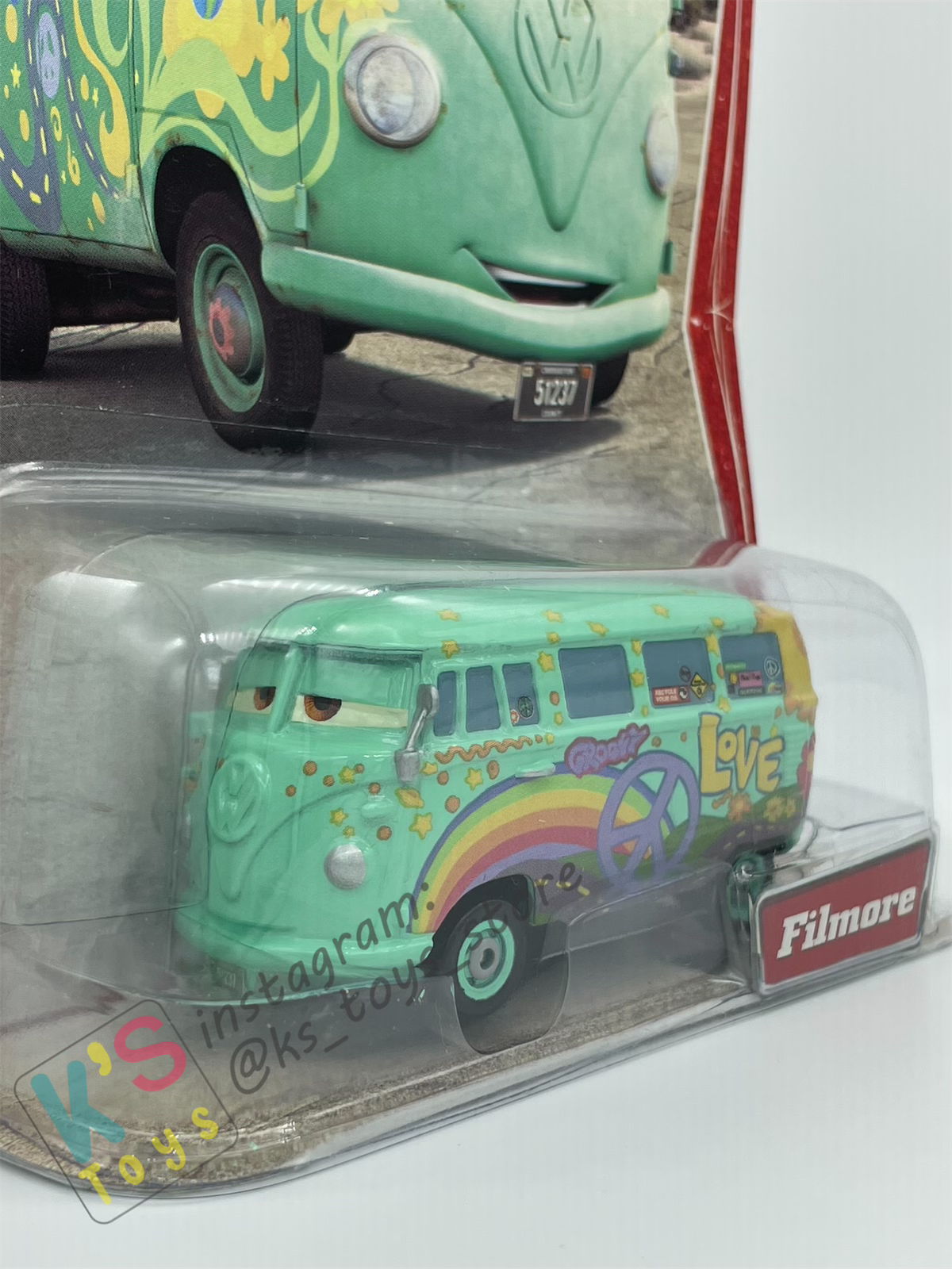 DISNEY PIXAR CARS 1:55 BY MATTEL, FILLMORE - FIRST RELEASED CARS SERIES - BNIP