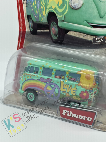 DISNEY PIXAR CARS 1:55 BY MATTEL, FILLMORE - FIRST RELEASED CARS SERIES - BNIP