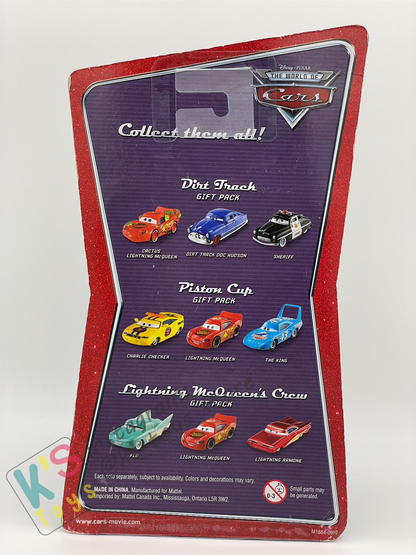 DISNEY PIXAR CARS 3 PACK DIRT TRACK GIFT PACK "CACTUS LIGHTNING MCQUEEN, SHERIFF, AND DIRT TRACK DOC HUDSON"  - BNIP