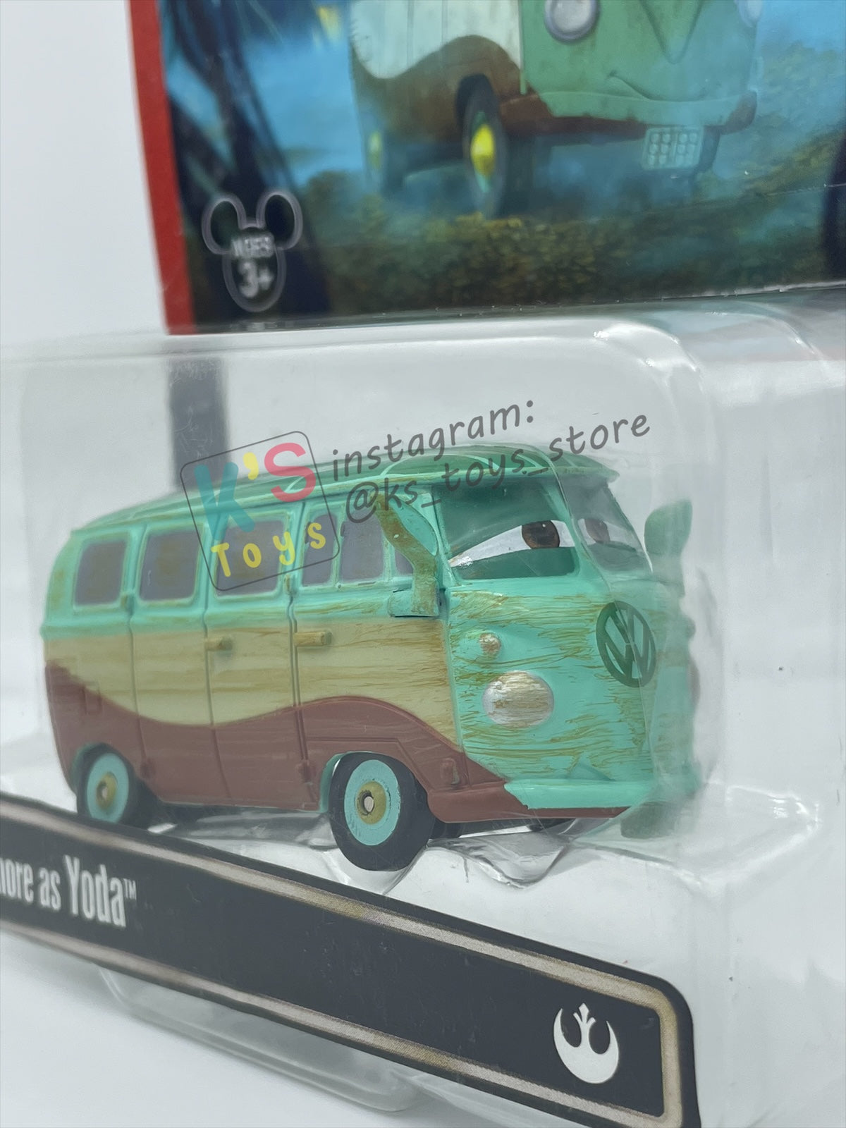 DISNEY PIXAR CARS 1:55 BY MATTEL EXCLUSIVE DISNEY PARKS "FILLMROE AS YODA" - BNIP