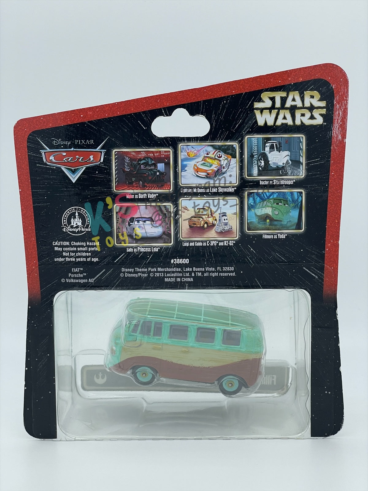 DISNEY PIXAR CARS 1:55 BY MATTEL EXCLUSIVE DISNEY PARKS "FILLMROE AS YODA" - BNIP