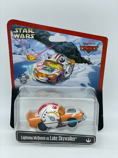 DISNEY PIXAR CARS 1:55 BY MATTEL EXCLUSIVE DISNEY PARKS "LIGHTNING MCQUEEN AS LUKE SKYWALKER" - BNIP