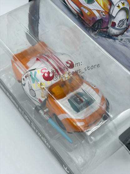 DISNEY PIXAR CARS 1:55 BY MATTEL EXCLUSIVE DISNEY PARKS "LIGHTNING MCQUEEN AS LUKE SKYWALKER" - BNIP