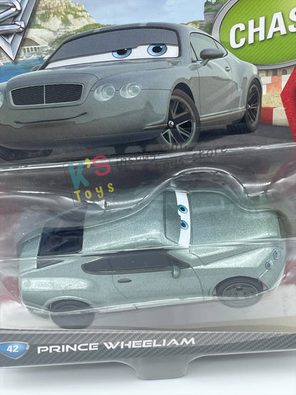 DISNEY PIXAR CARS 1:55 BY MATTEL "PRINCE WHEELIAM" CARS 2 SERIES CHASE - BNIP