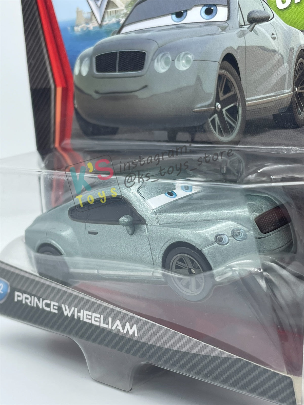 DISNEY PIXAR CARS 1:55 BY MATTEL "PRINCE WHEELIAM" CARS 2 SERIES CHASE - BNIP