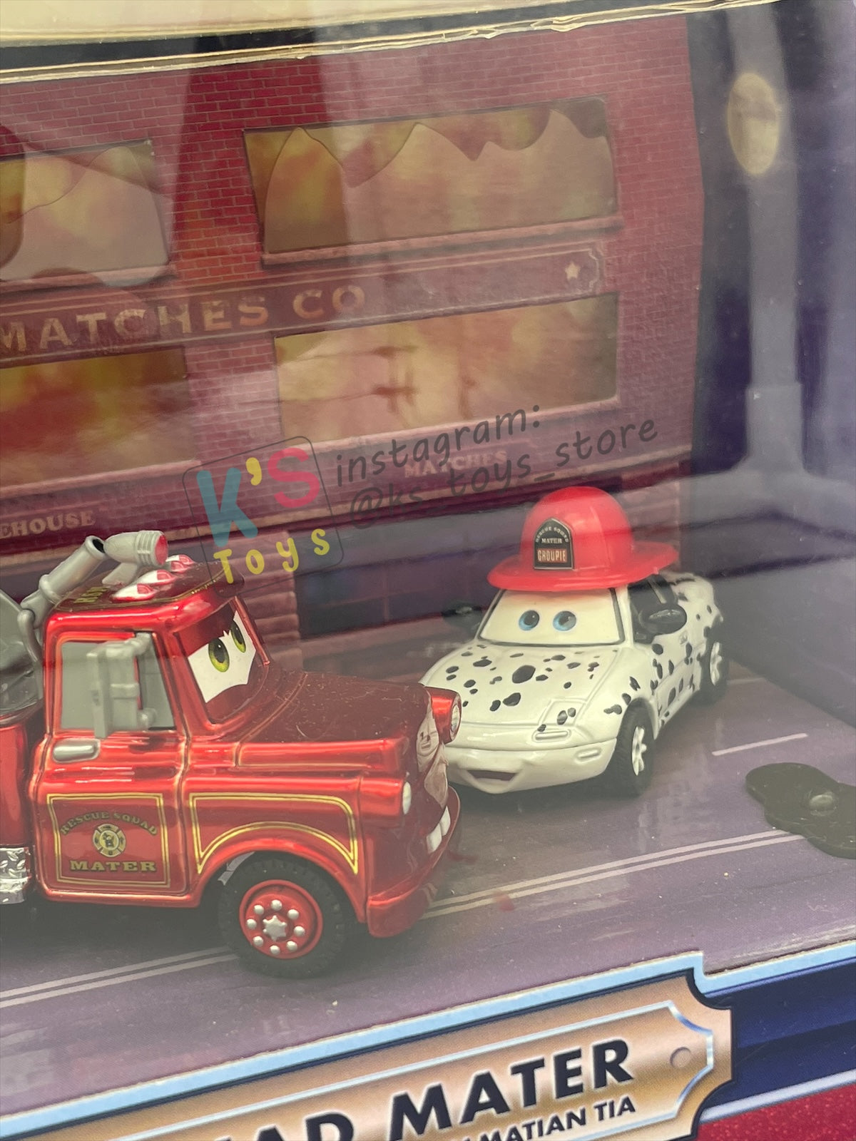 DISNEY PIXAR CARS BY MATTEL - EXCLUSIVE SDCC 2009 CARS TOON RESCUE SQUAD MATER 3-PACK GIFT SET "RESCUE SQUAD MATER, DALMATIAN MIA AND DALMATIAN TIA" - BNIB - READ DESCRIPTION!!!!