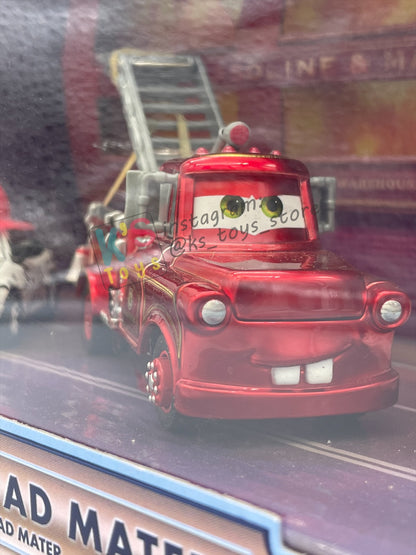 DISNEY PIXAR CARS BY MATTEL - EXCLUSIVE SDCC 2009 CARS TOON RESCUE SQUAD MATER 3-PACK GIFT SET "RESCUE SQUAD MATER, DALMATIAN MIA AND DALMATIAN TIA" - BNIB - READ DESCRIPTION!!!!