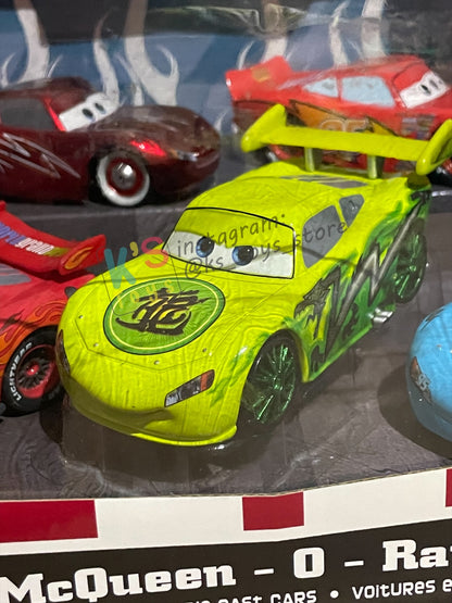 Disney Store Version of Disney Pixar Cars 1:43 - GIFT PACK "MCQUEEN O-RAMA 5-PACK GREEN TOKYO" - BNIP