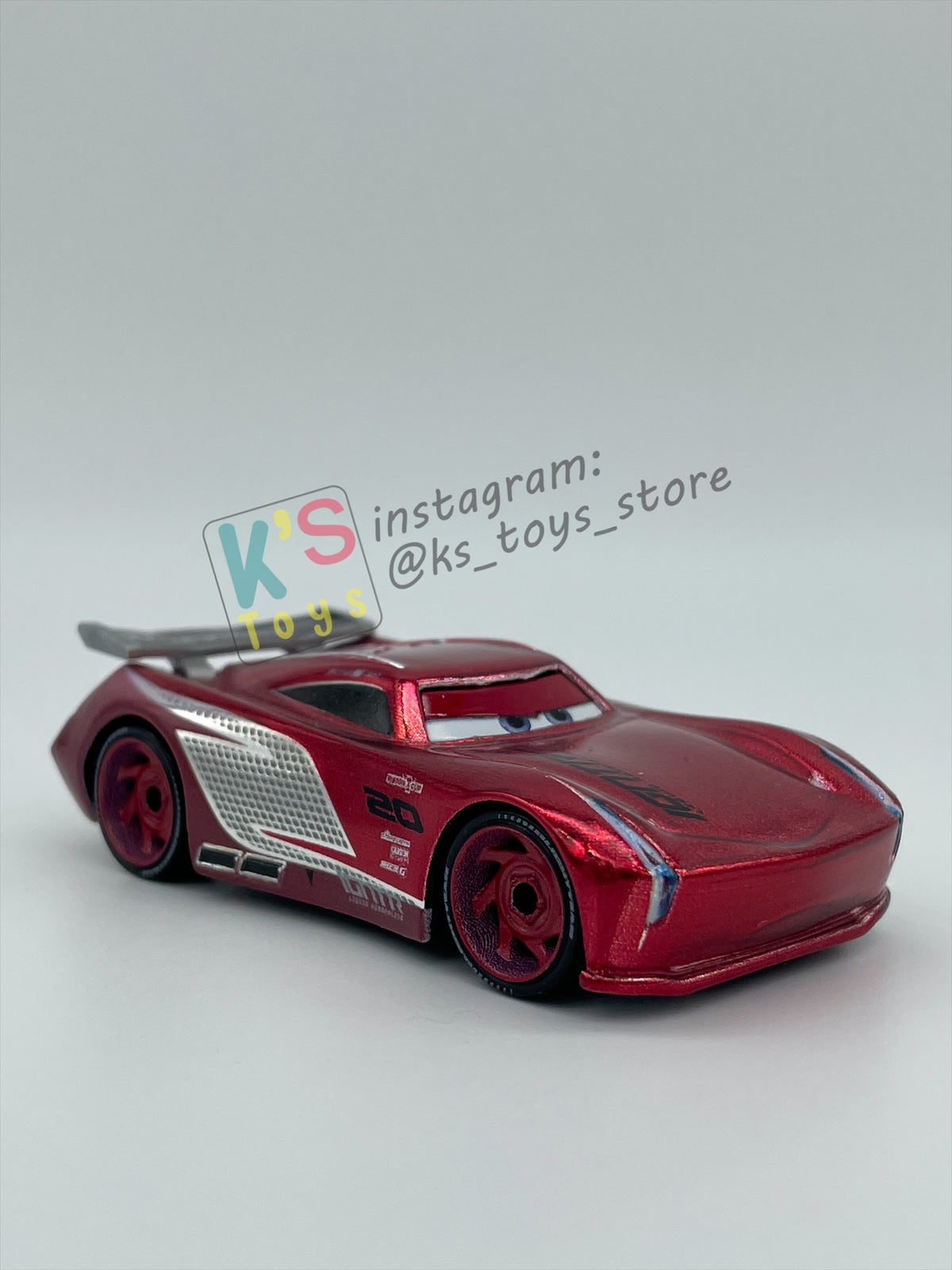 PRE-OWNED / LOOSE DISNEY PIXAR CARS - "RED RACING JACKSON STORM" RED RACING SERIES - MINT / NEAR MINT CONDITION - READ DESCRIPTION!!!!!!!!!!